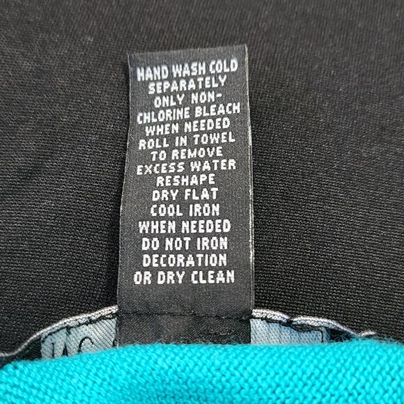 INC Blue and White w/Silver Sequin Short Draped Sleeve Sweater EUC Size S - Picture 8 of 8